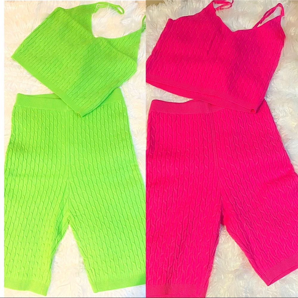 High waist short sets
